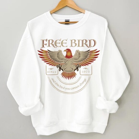 Retro Music Shirt, Rock Band Tee, Free Bird Shirt, Trendy Music Fans Sweatshirt - Picture 1 of 4